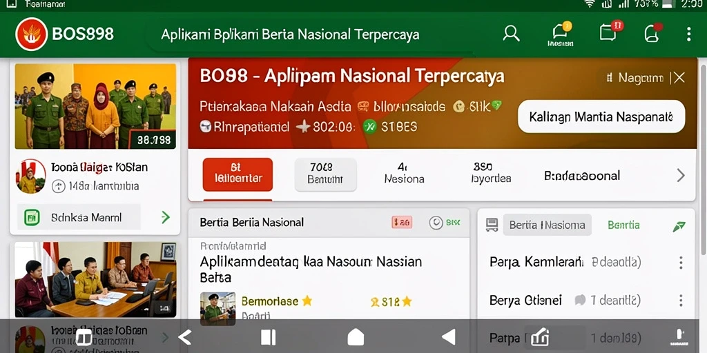 Screenshot BOS898 menampilkan berita terkini dan fitur navigasi yang mudah.