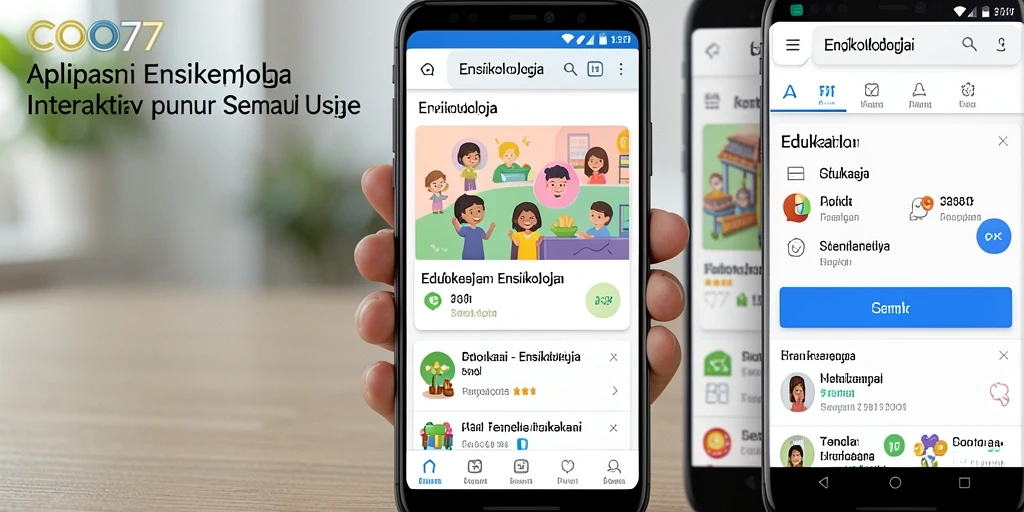 Antarmuka pengguna aplikasi COO77 yang informatif dan mudah digunakan.