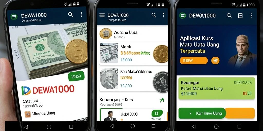 Tampilan antarmuka DEWA1000 yang menampilkan fungsi Kurs Mata Uang.