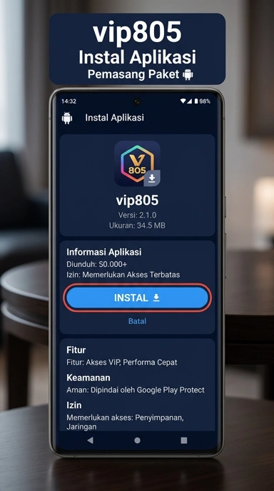 Tampilan halaman APK vip805